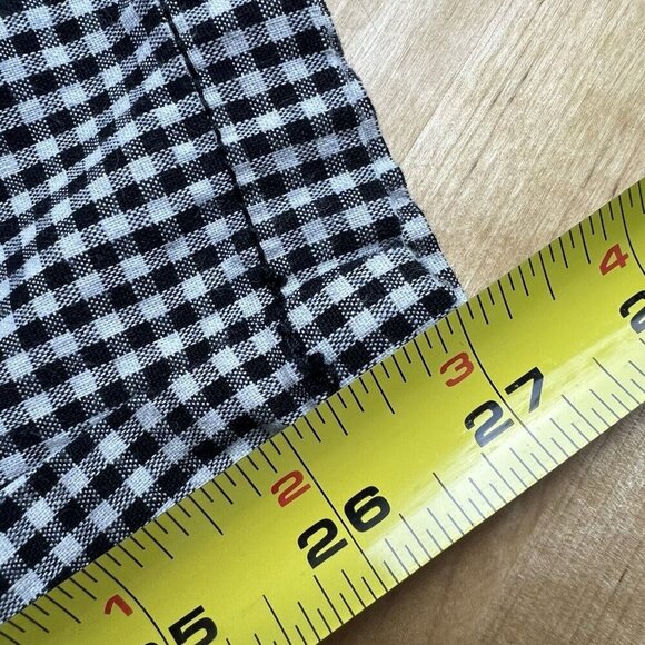 Urban Outfitters Silence Noise Gingham Black Plaid Tapered Trousers Pants Size 4 - Picture 13 of 13